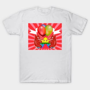 Circus colorful balloons and elephants T-Shirt